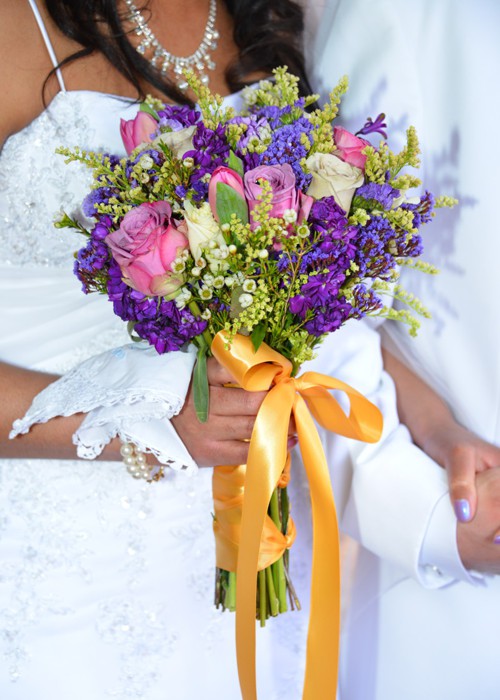 Bridal Bouquet and Flowers at A Pikes Peak Wedding