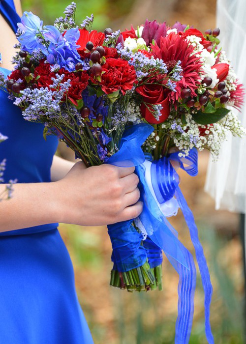 Bridal Bouquet and Flowers at A Pikes Peak Wedding