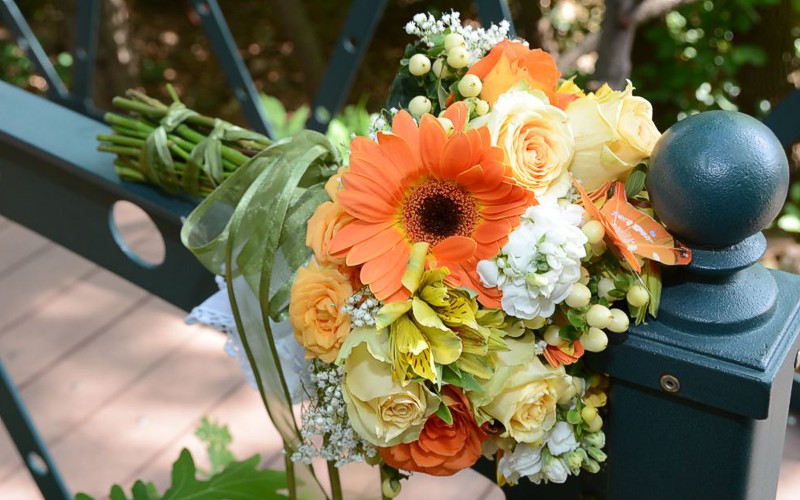 Bridal Bouquet and Flowers at A Pikes Peak Wedding