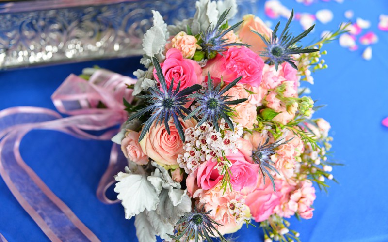 Bridal Bouquet and Flowers at A Pikes Peak Wedding