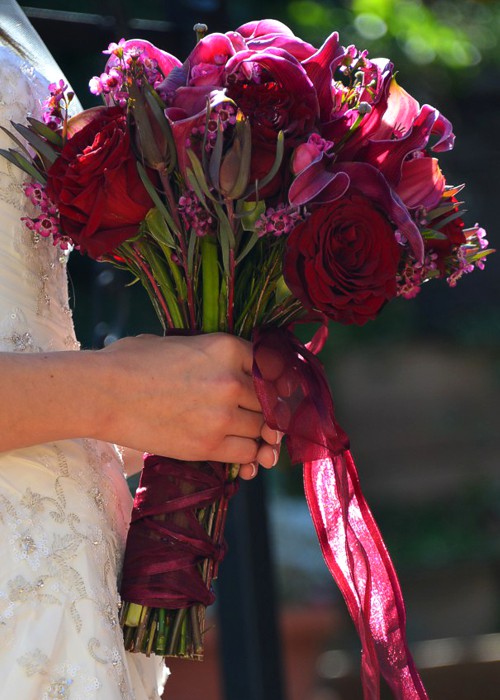 Bridal Bouquet and Flowers at A Pikes Peak Wedding