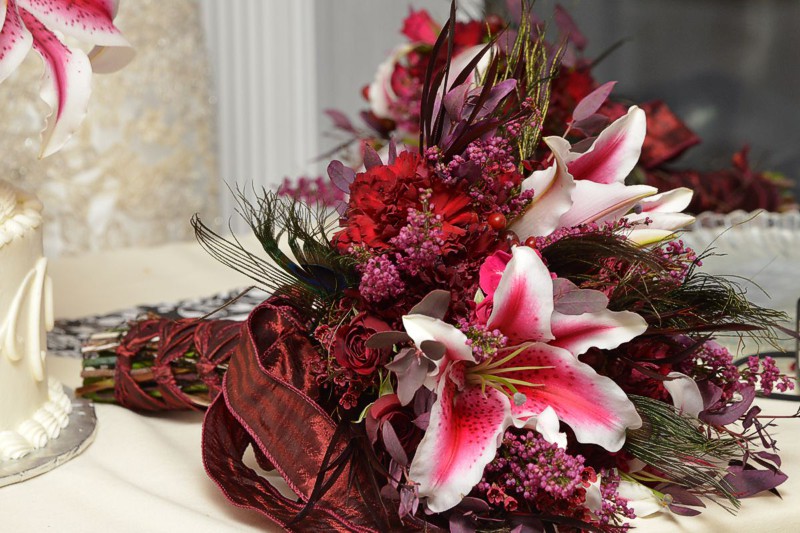 Bridal Bouquet and Flowers at A Pikes Peak Wedding