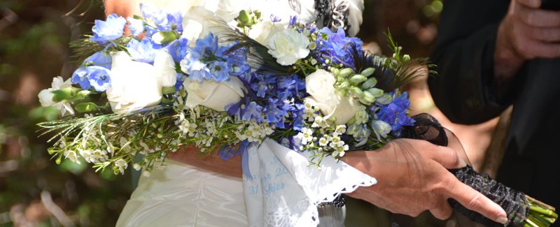 Bridal Bouquet and Flowers at A Pikes Peak Wedding