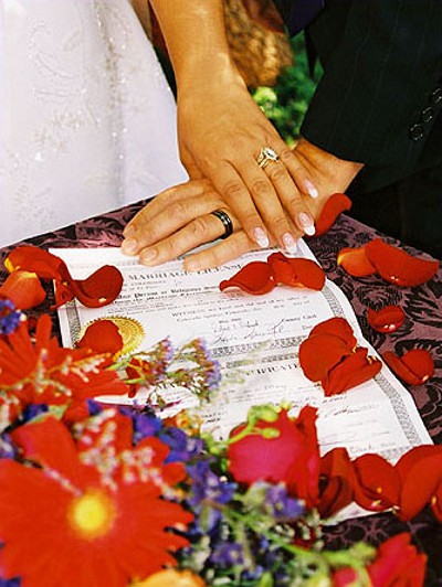 Signing Marriage License at A Pikes Peak Wedding